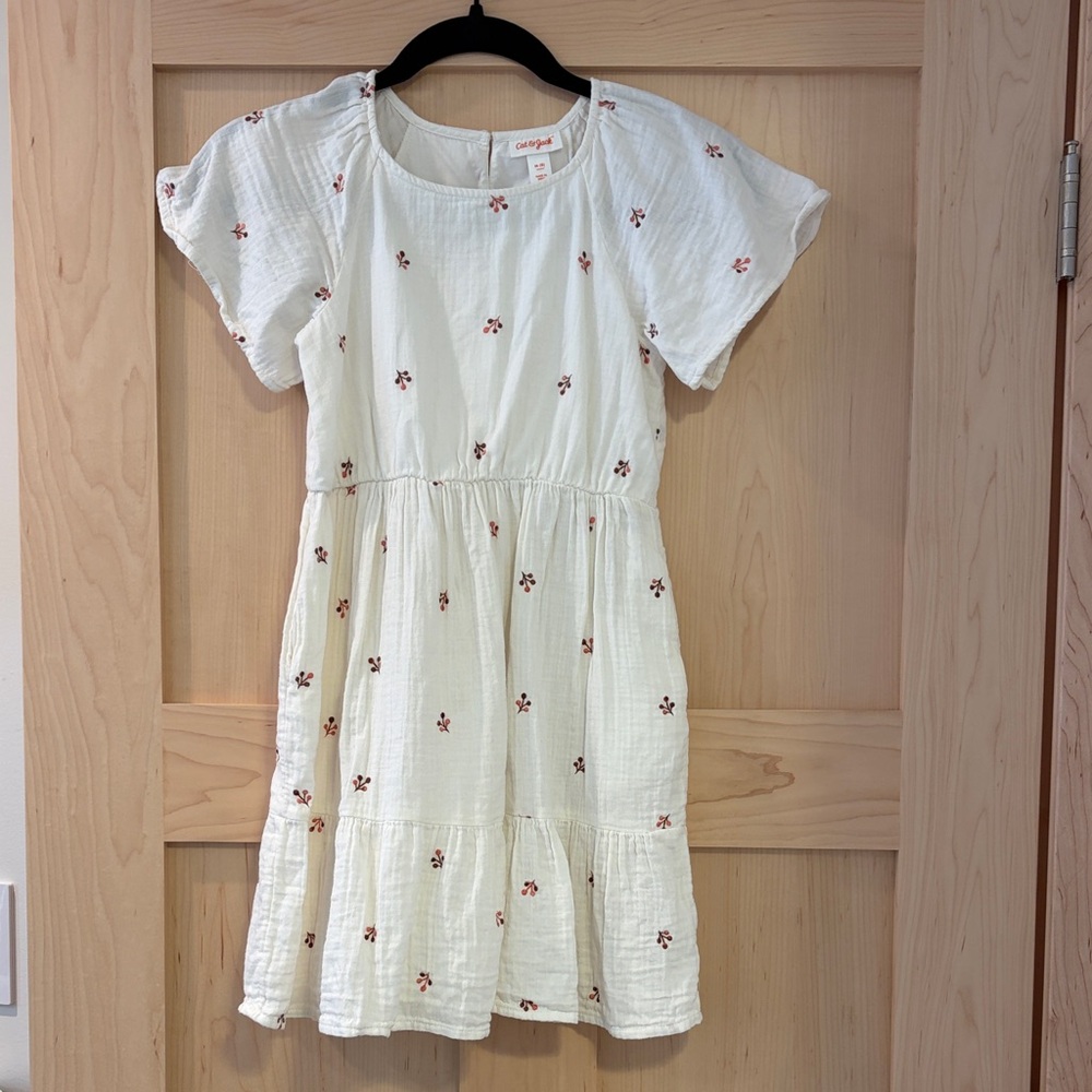 Cat & Jack Cream Dress with pink Floral Accents